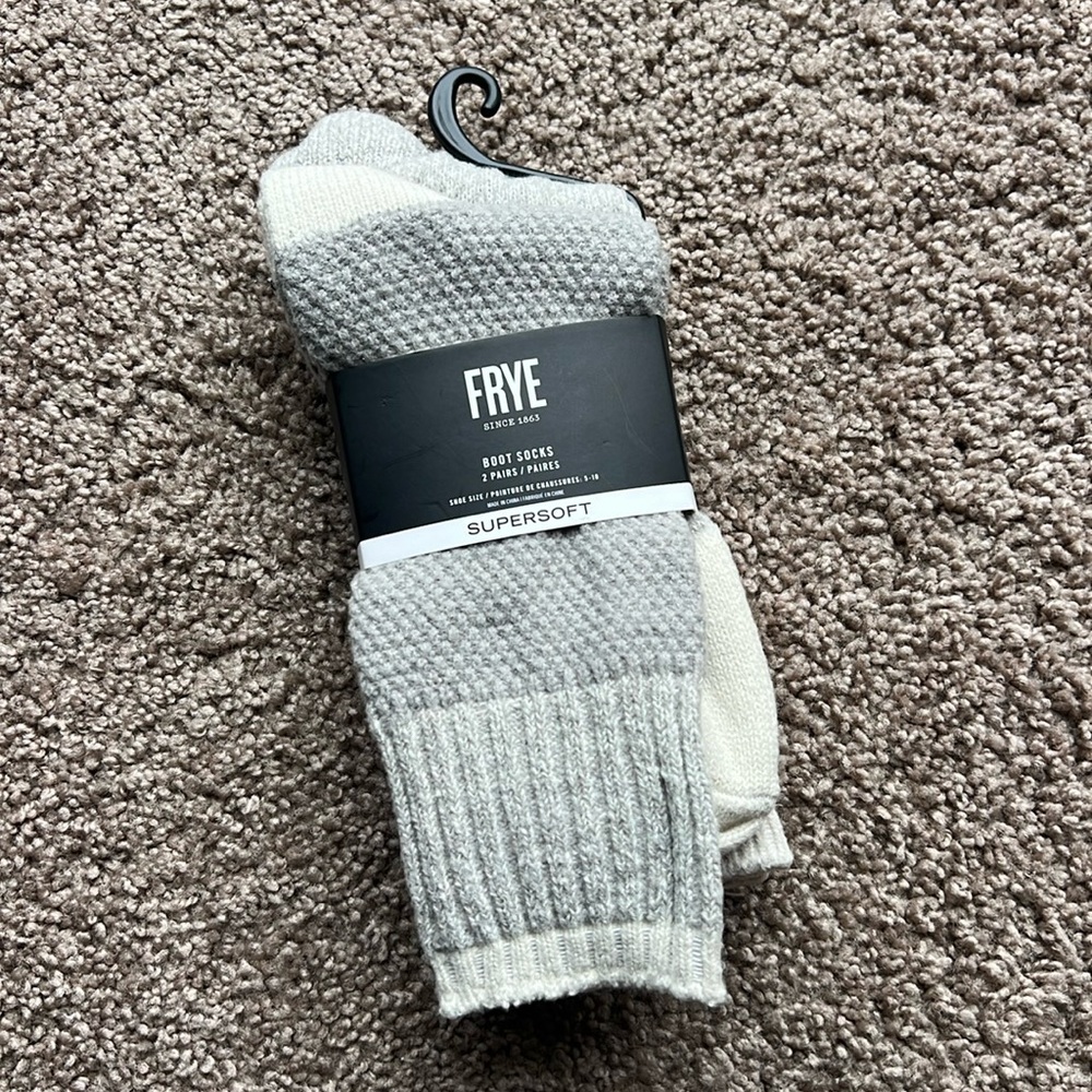 2 pairs of Frye boot socks NWT